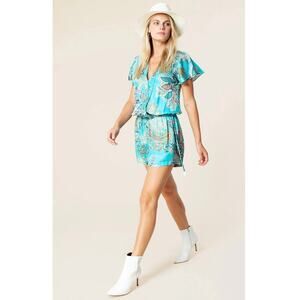 Hale Bob Brynn Silk Romper Womens Size SM